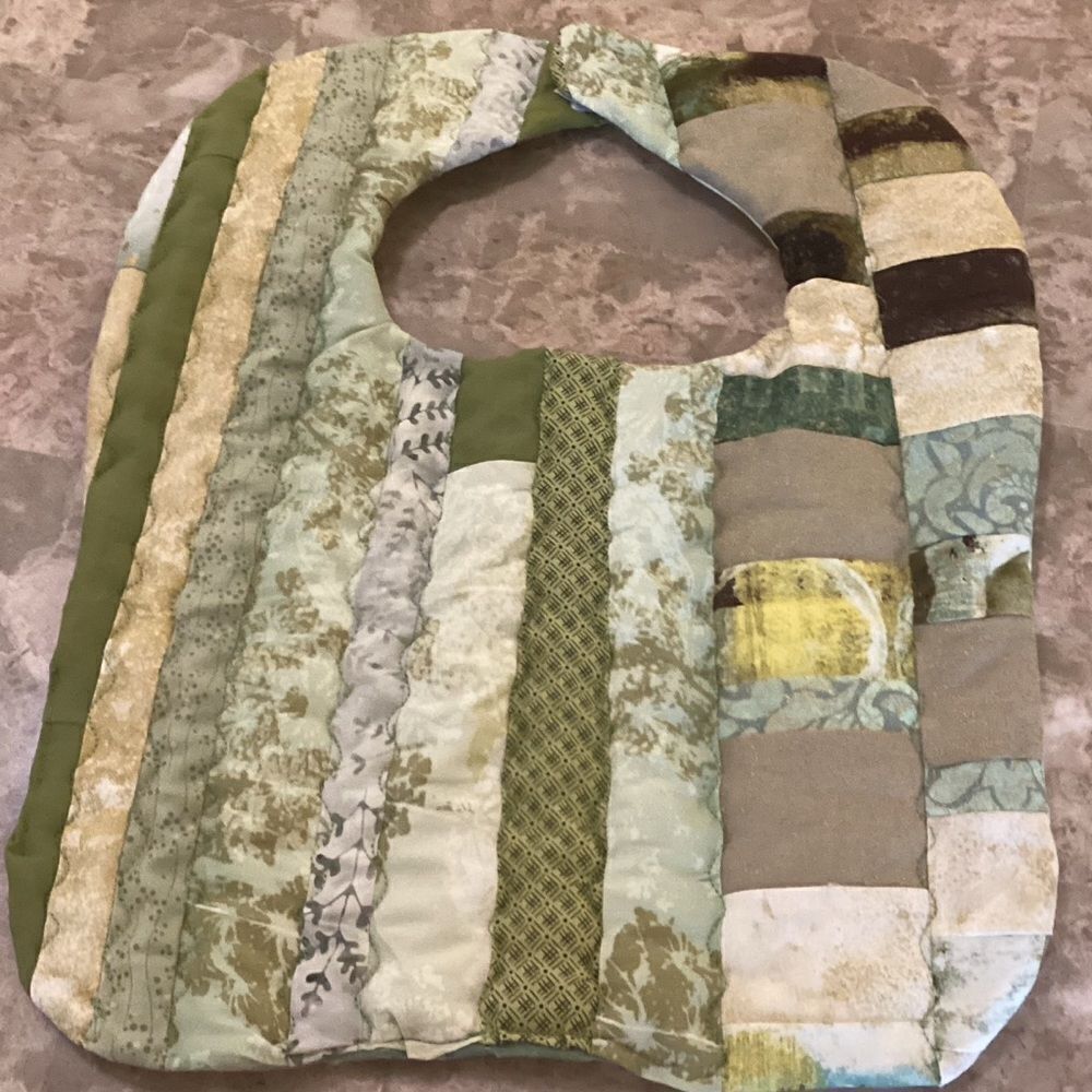NWOT. Hand Crafted Quilted Reversible Baby Bib